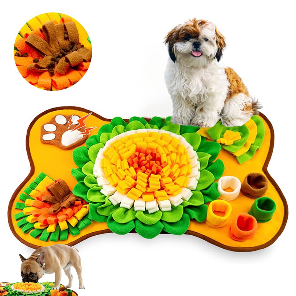 JEMUON Alfombrilla para Snuffle de Mascotas, Tapete Olfativo para Perros, Tapete Entrenador para Perro, Snuffle Mat de Adiestramiento para Olfatear Alimento, Juguete Interactivo para Perro Mascotas