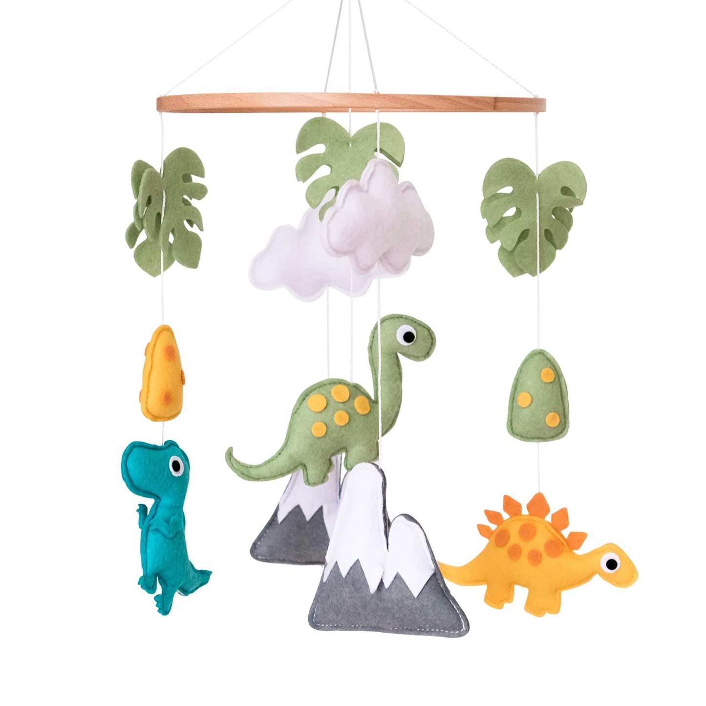 Móvil de Cuna de Dinosaurio Vlokup, Móvil de Cuna Dino, Decoración Neutral de Móvil para Guarda-Play, para Bebé Niño y Niña