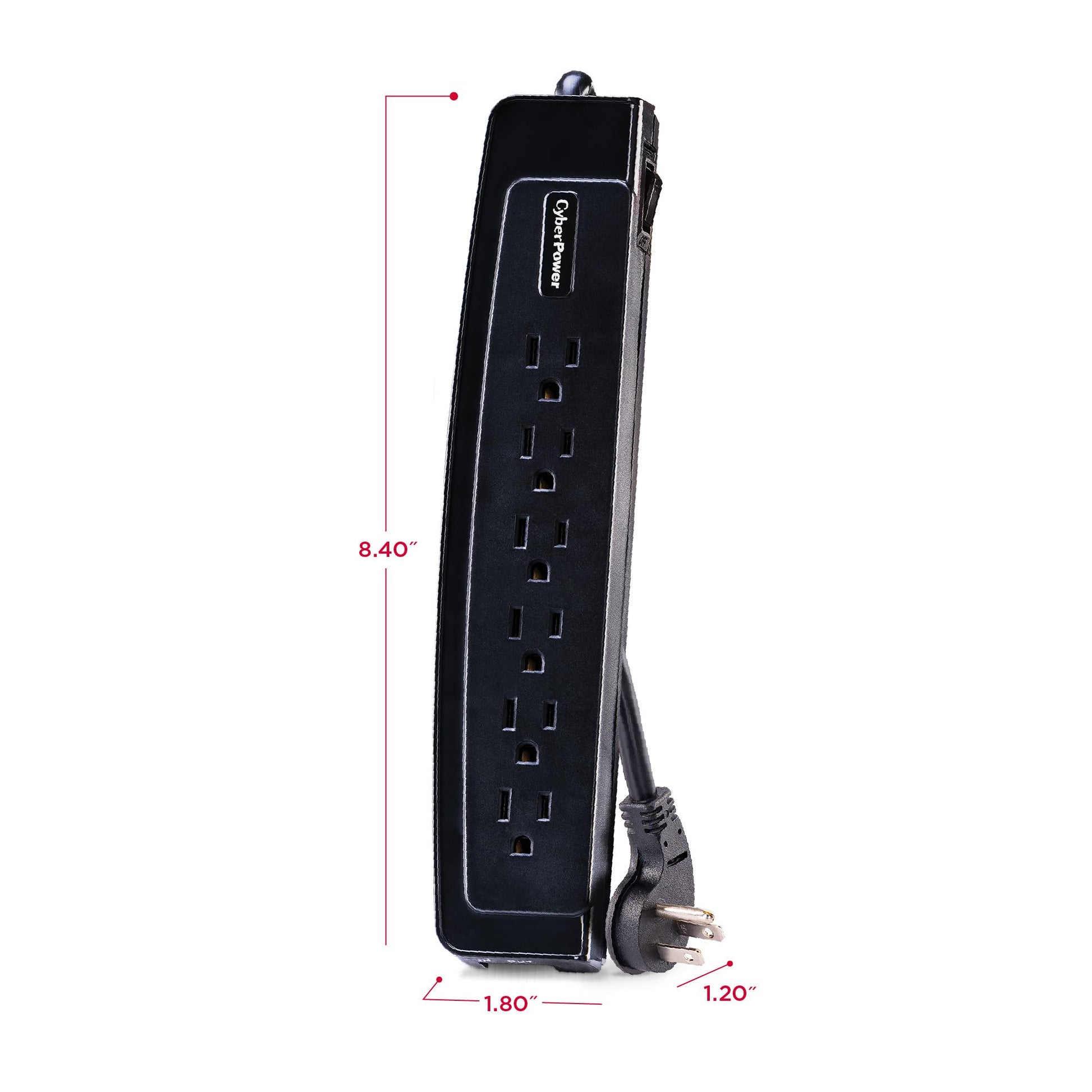 CyberPower CSP604T Professional Surge Protector, 1350J/125V, 6 Outlets, 4ft Power Cord
