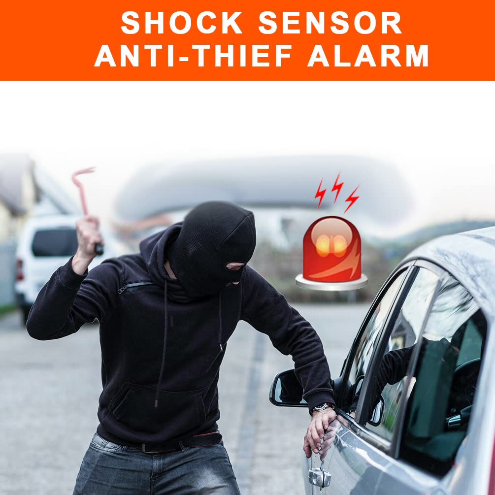Sistema de Alarma de Coche BANVIE Negro con Arranque Remoto y Encendido Pulsado
