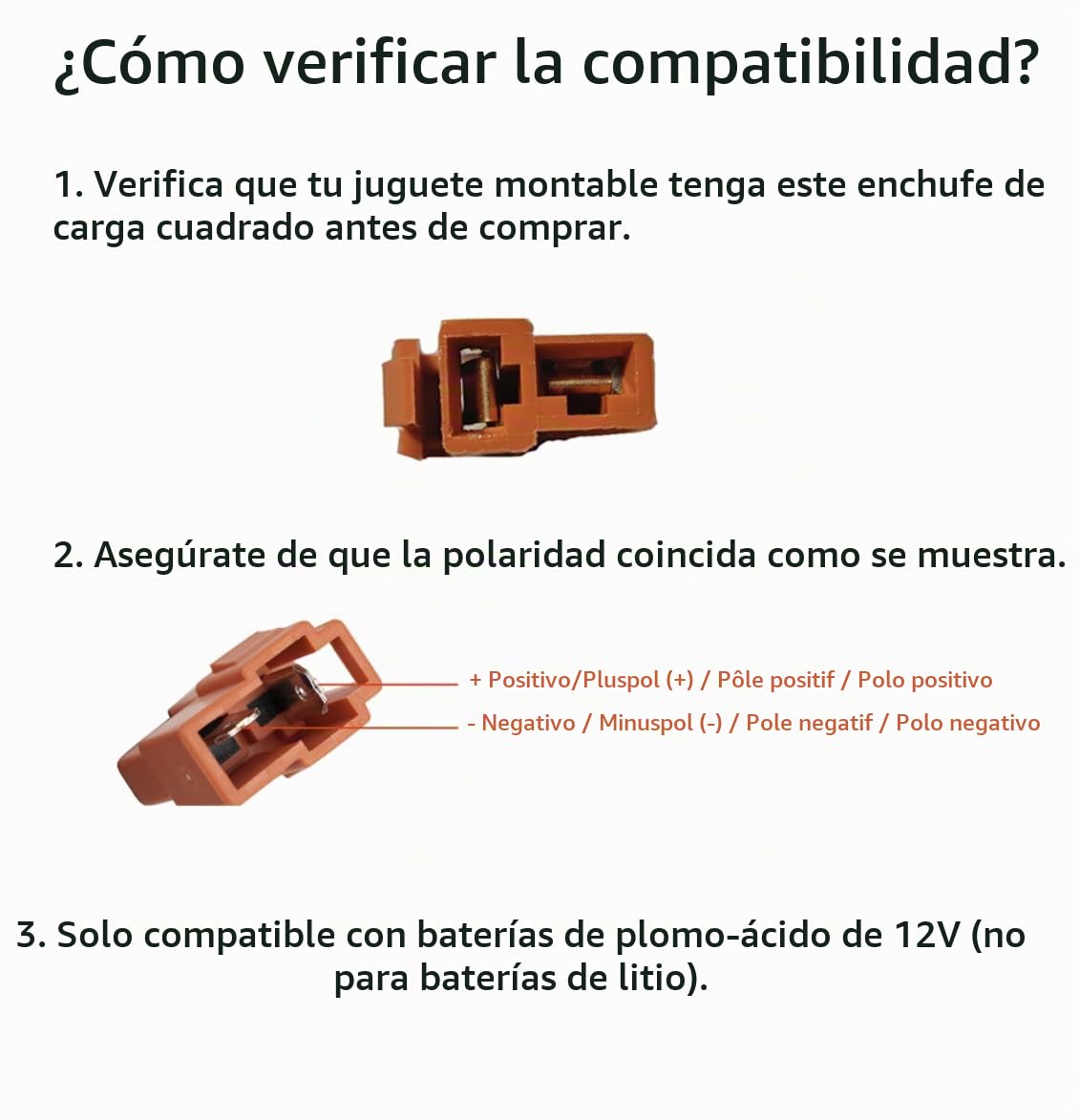 Cargador Universal jssandan 6 V Negro Compatible con BMX X6 Kid TRAX GMC Wal-Mart Moto ATV Quad para Vehículos Eléctricos Infantil