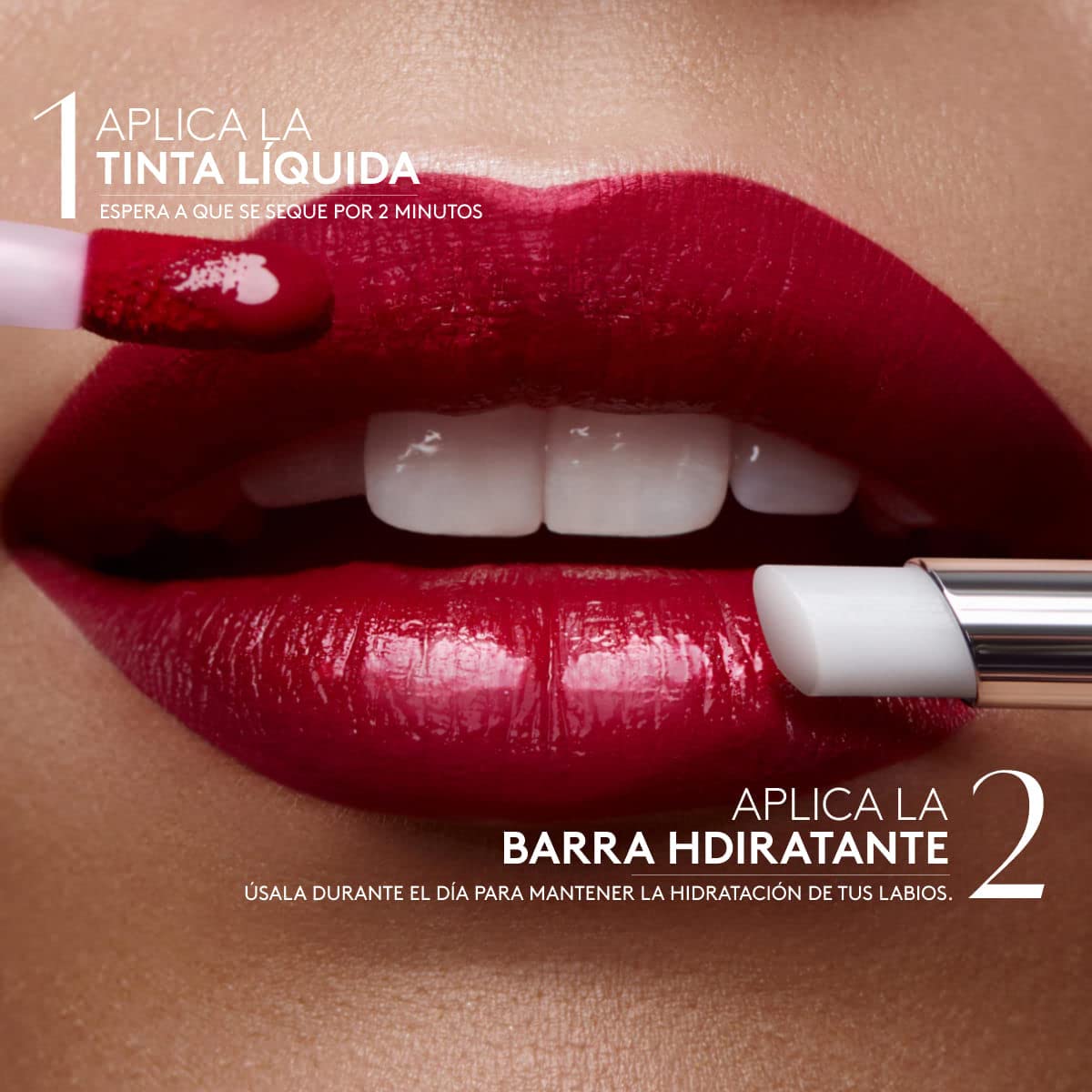 ésika - Labial Colorfix Duo Tattoo de Larga Duración 2.6ml - Pimienta Caliente