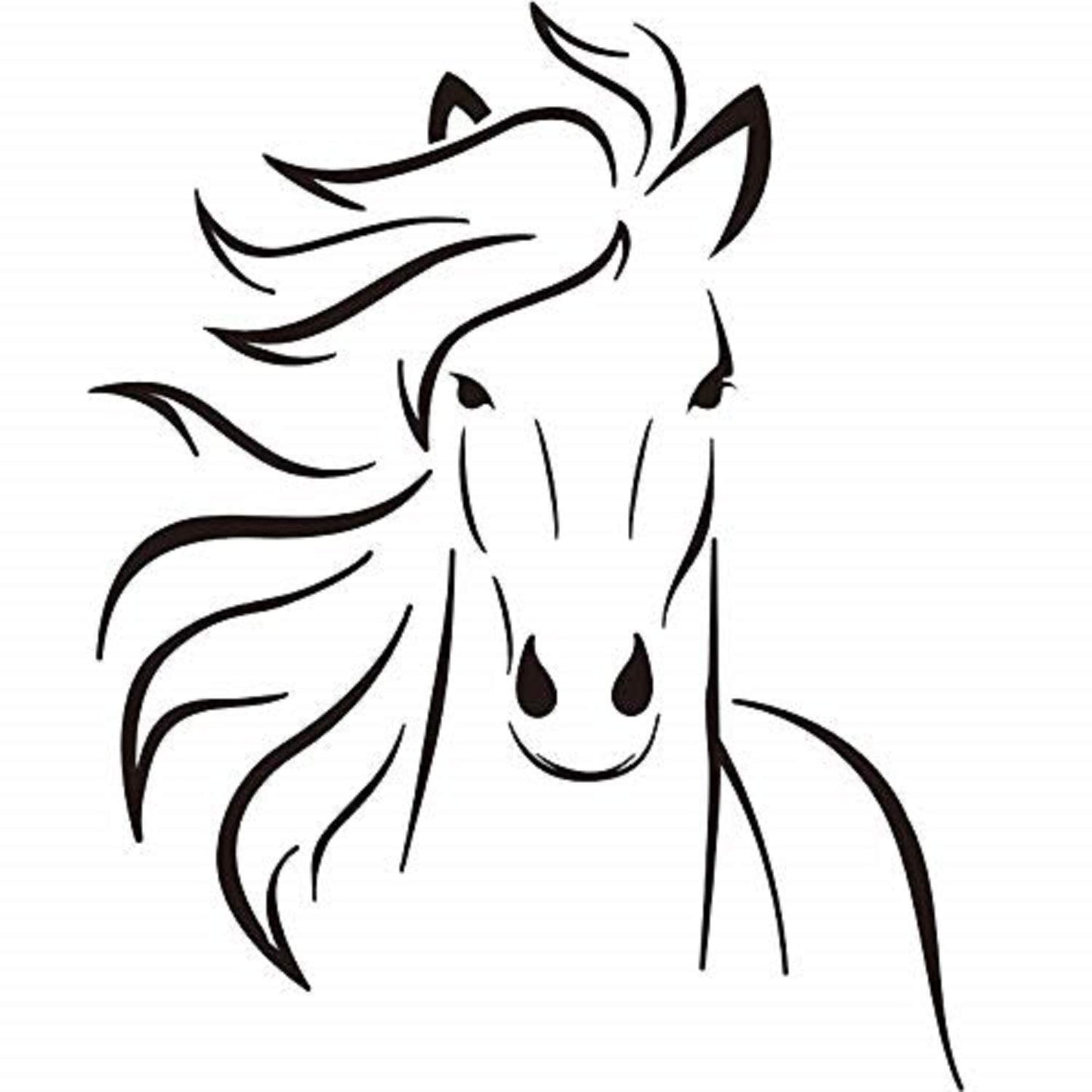 Caballo Mustang boodecal Silueta pared Decal Mural Decoración para recámara Habitación de los niños sala de juegos 55,9 x 68,6 cm