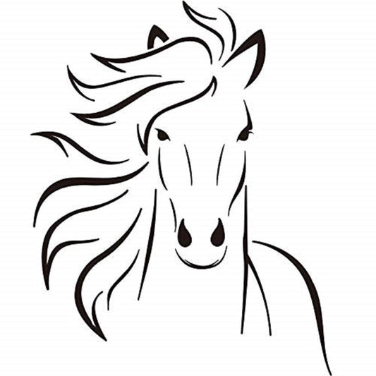 Caballo Mustang boodecal Silueta pared Decal Mural Decoración para recámara Habitación de los niños sala de juegos 55,9 x 68,6 cm