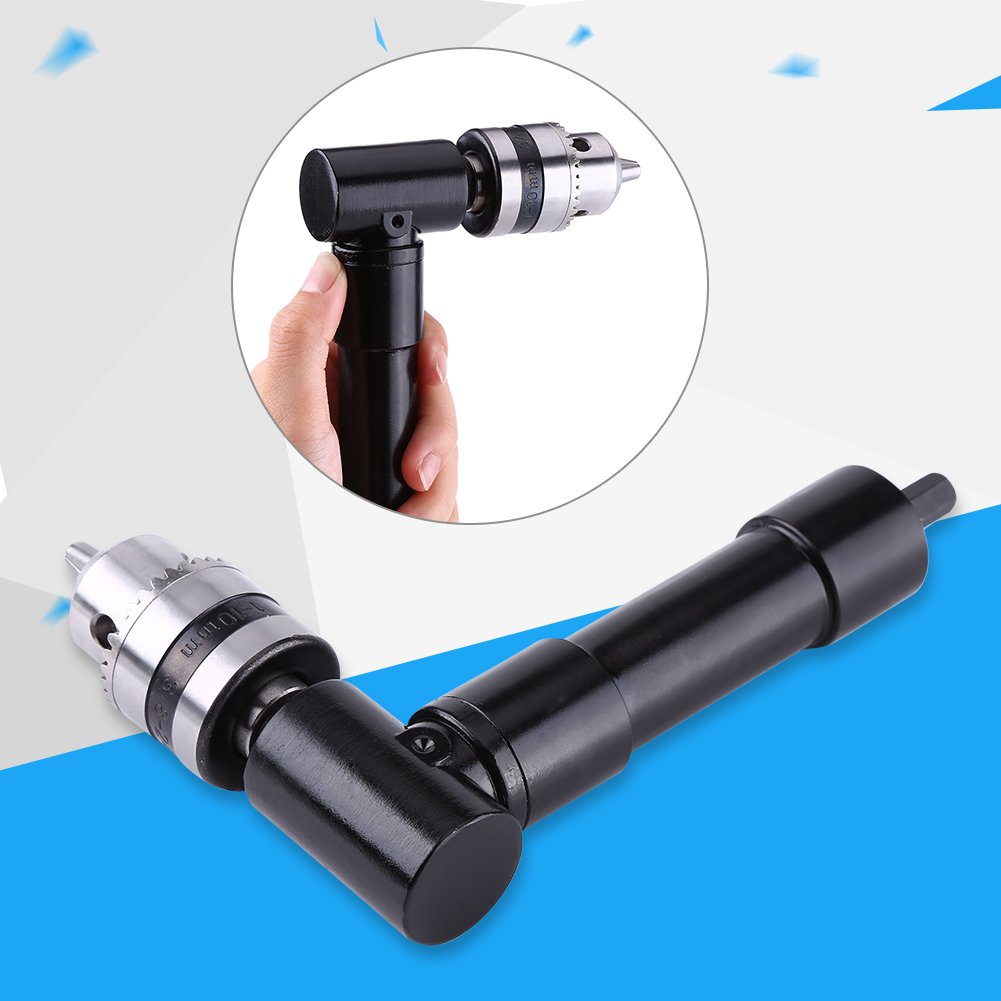 Hilitand Adaptador de ángulo del Impulsor de ángulo Recto de 90 ° Destornillador de Potencia Broca de Mango Hexagonal Adaptador de Broca con Llave de Vaso de 1 Pieza