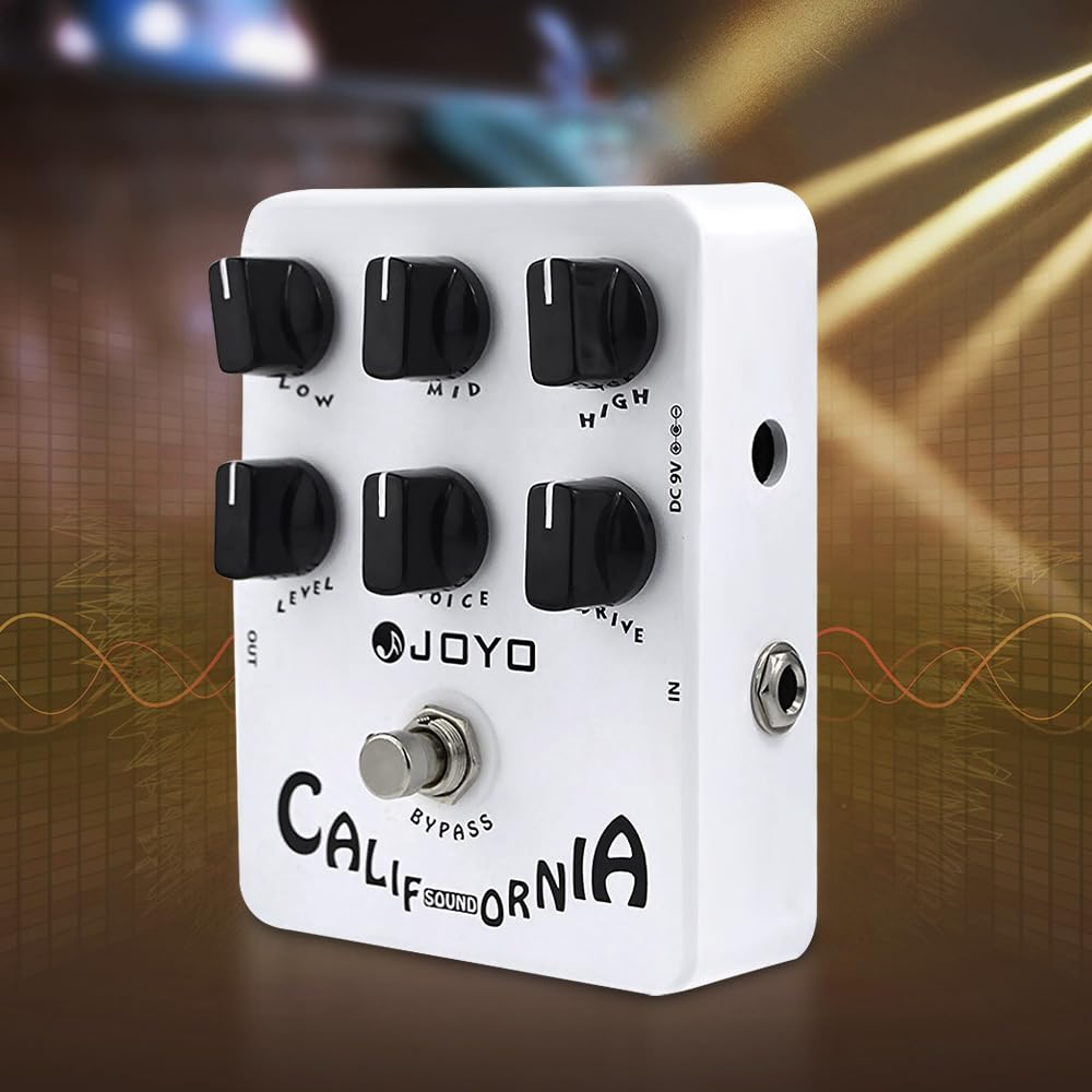 JOYO Overdrive Distortion Pedal Amp Simulador de tonos de roca de OD a Dist para efecto de guitarra eléctrica - Bypass (California Sound JF-15)