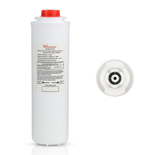 Filtros 51300C, repuesto para filtro Elkay 51300C EWF3000, compatible con estaciones de botellas de repuesto de filtro Ezh2o, filtro 51300C de alta capacidad, 3000 galones, sin chip (1 unidad)