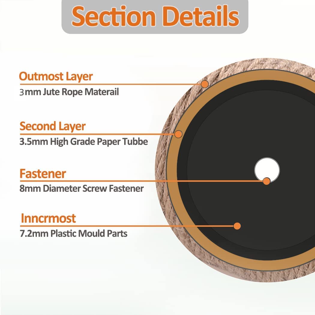 Poste Rascador para Gatos Neecong Cáñamo Montado en Pared para Interior