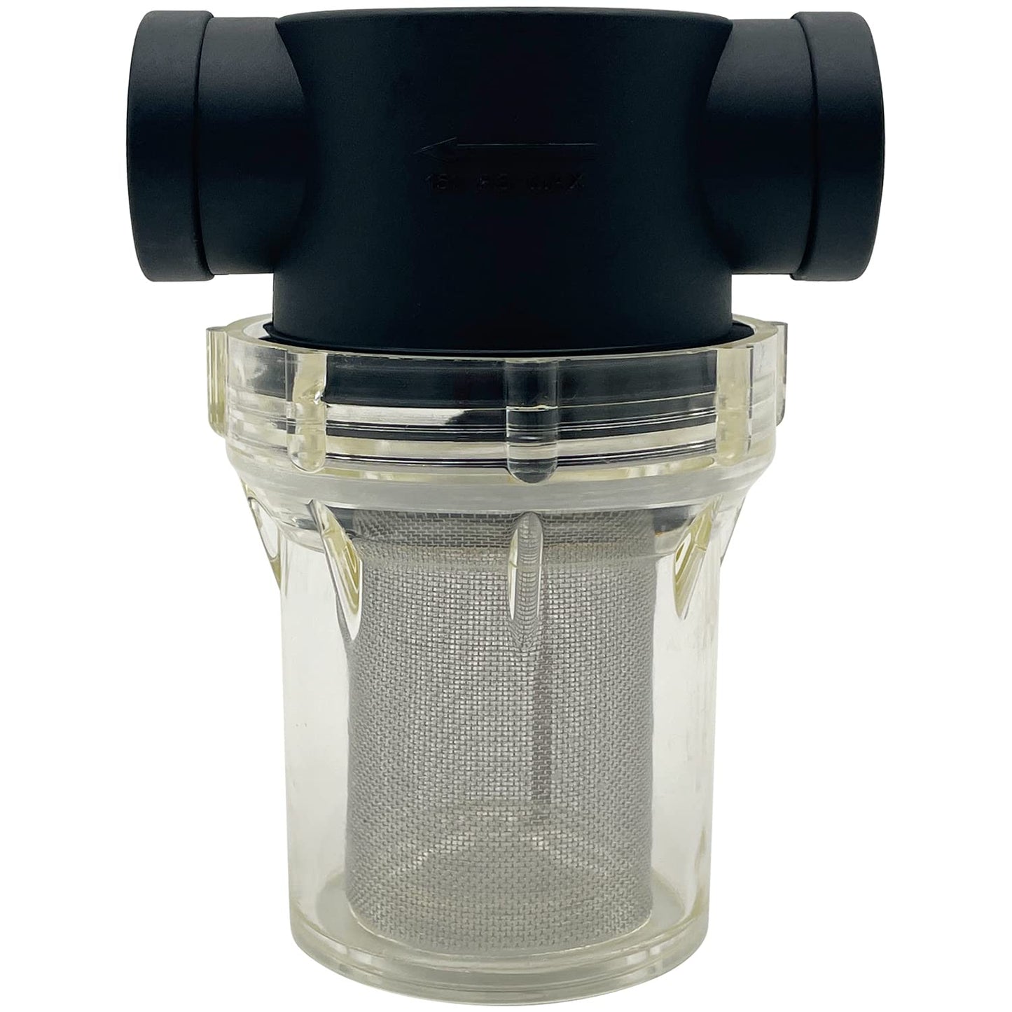 Colador hembra NPT en línea con visualización de filtro de acero inoxidable (malla 40 de 1 pulgada)