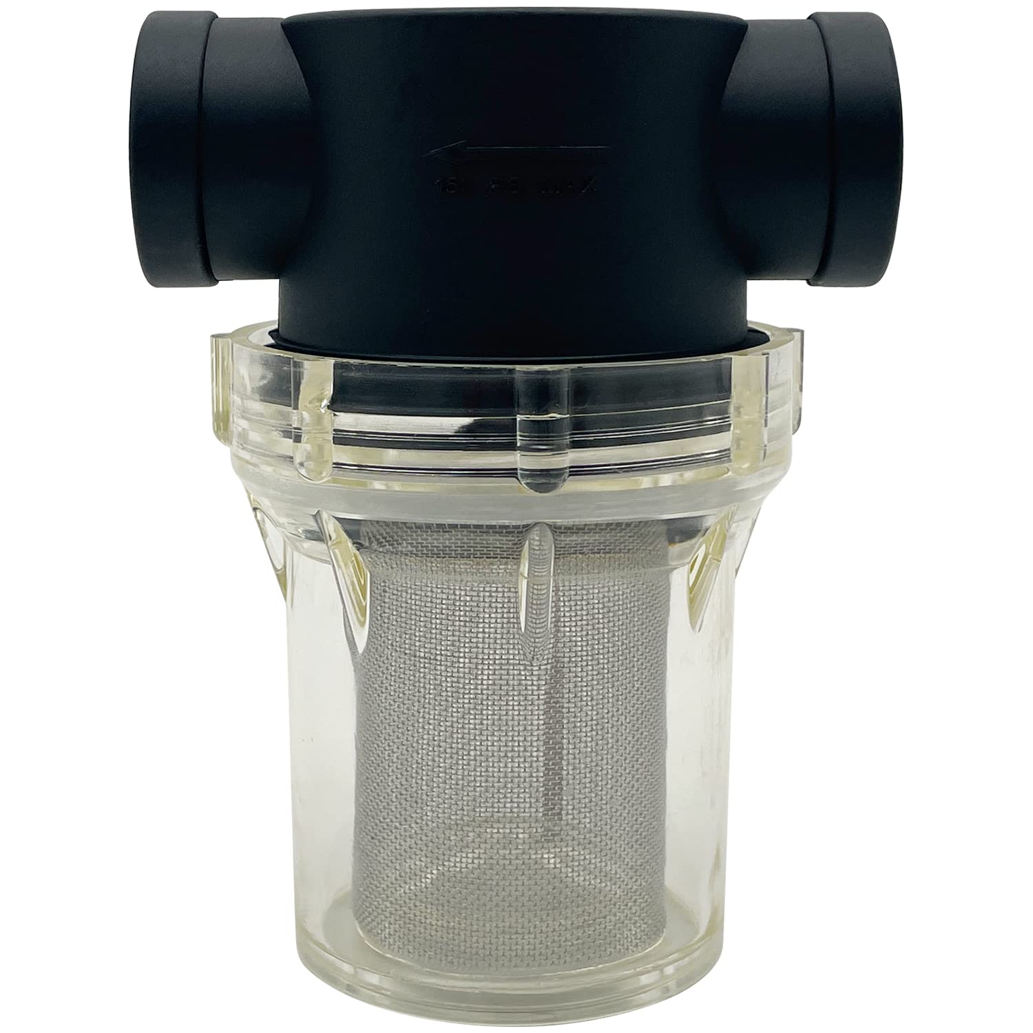 Colador hembra NPT en línea con visualización de filtro de acero inoxidable (malla 40 de 1 pulgada)