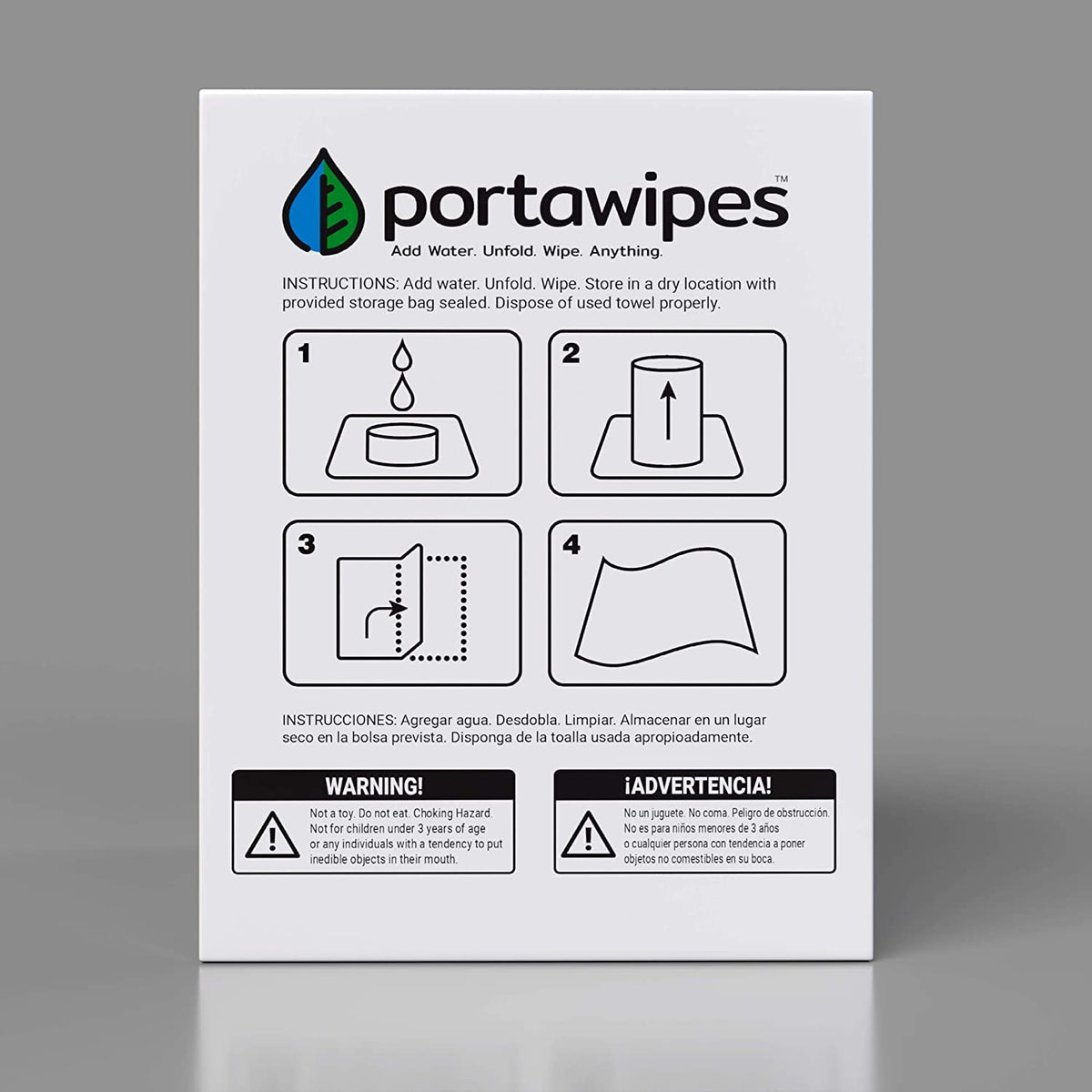 Paquete de 500 Toallas de Papel Comprimido Portawipes con 4 Estuches de Transporte