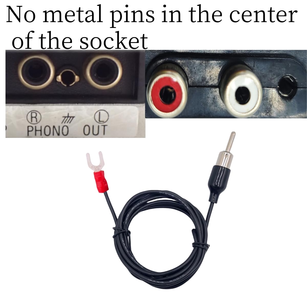 Funayama - Cable de conexión a tierra para Technics SL-BD21 SL-BD3 SL-QL5 SL-6 - Detiene el zumbido - 5 pies