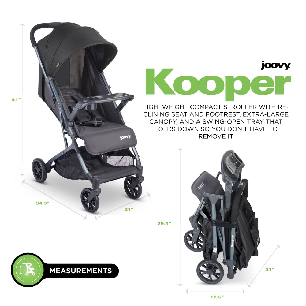 Carriola Ligera Joovy Kooper Gris Oscuro con Bandeja