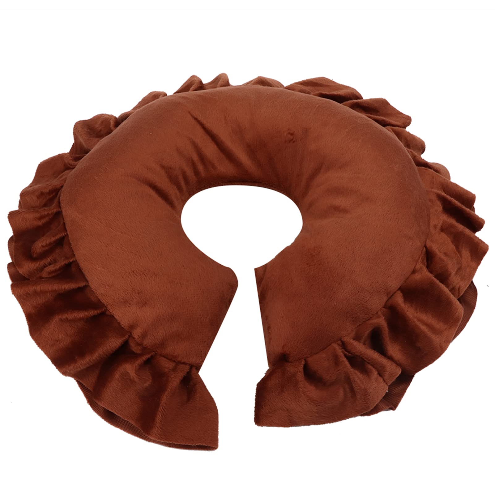 Almohada Facial en Forma de U Desmontable Marrón para Salón de Spa y Cama de Masaje