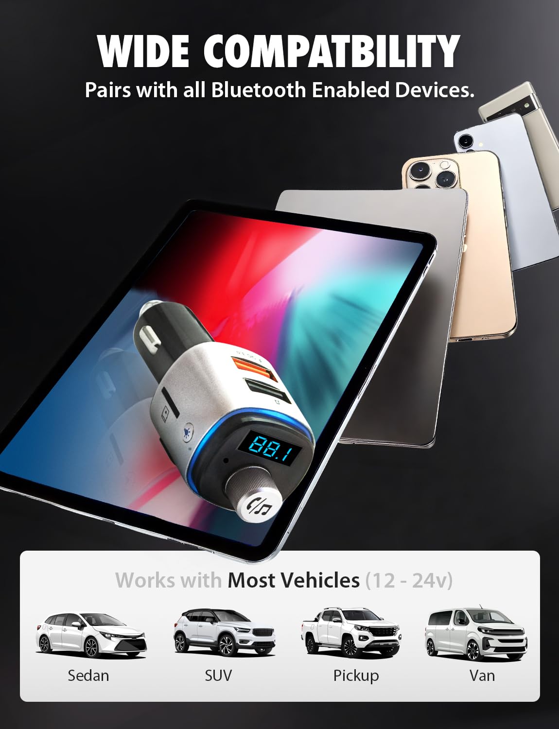 Transmisor FM Bluetooth Bracketron Roadtripper Voz para Coche