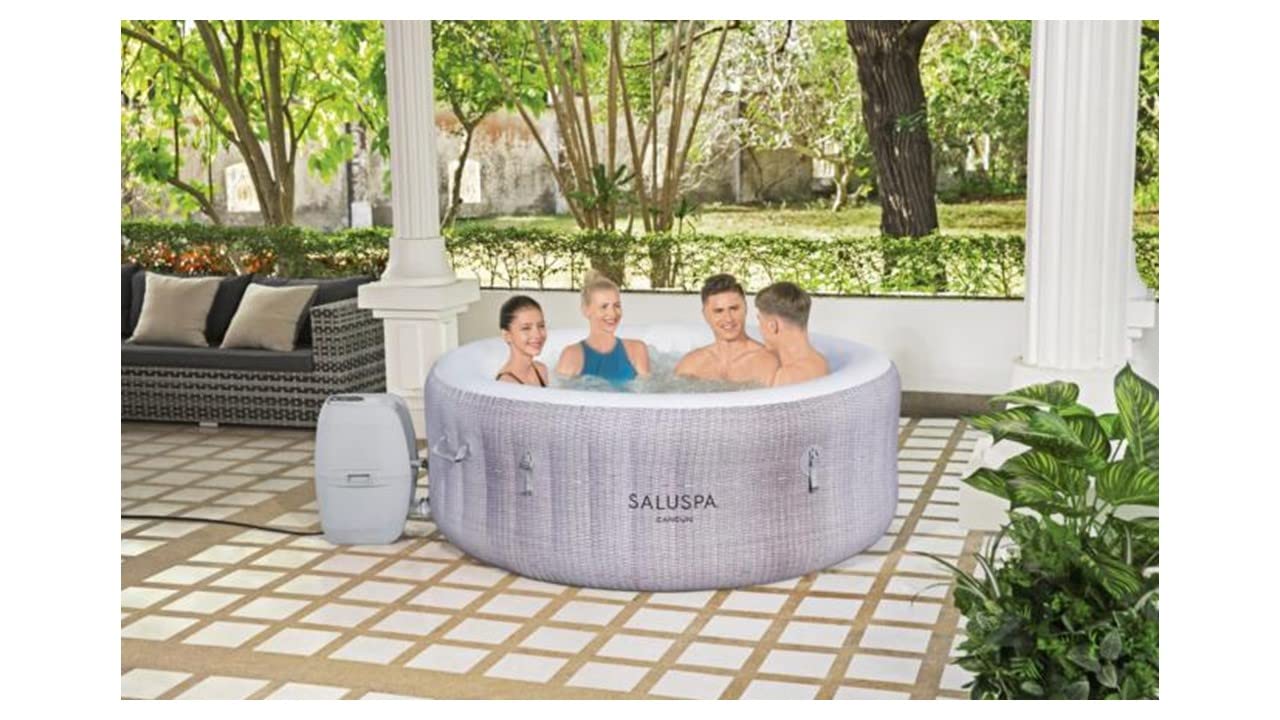 Saluspa Spa Jacuzzi 2-4 adultos mod Cancún 1.80x.66cm caja Bestway