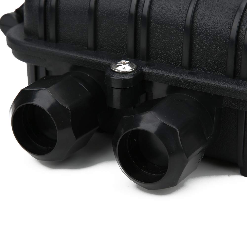 Caja de Conexión Oumefar Negra Horizontal Impermeable IP68 para Cable de Fibra Óptica Exterior