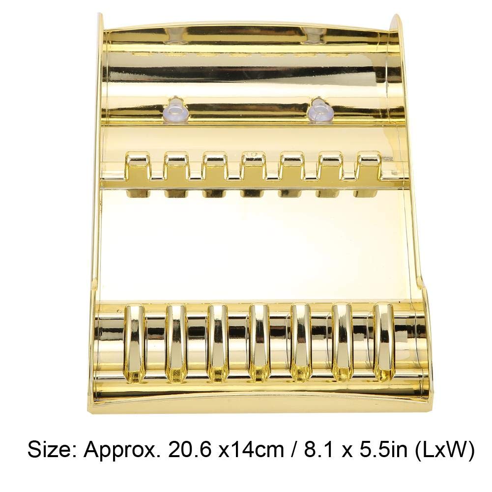 Soporte tijeras peluquería ABS con doble ventosa, oro