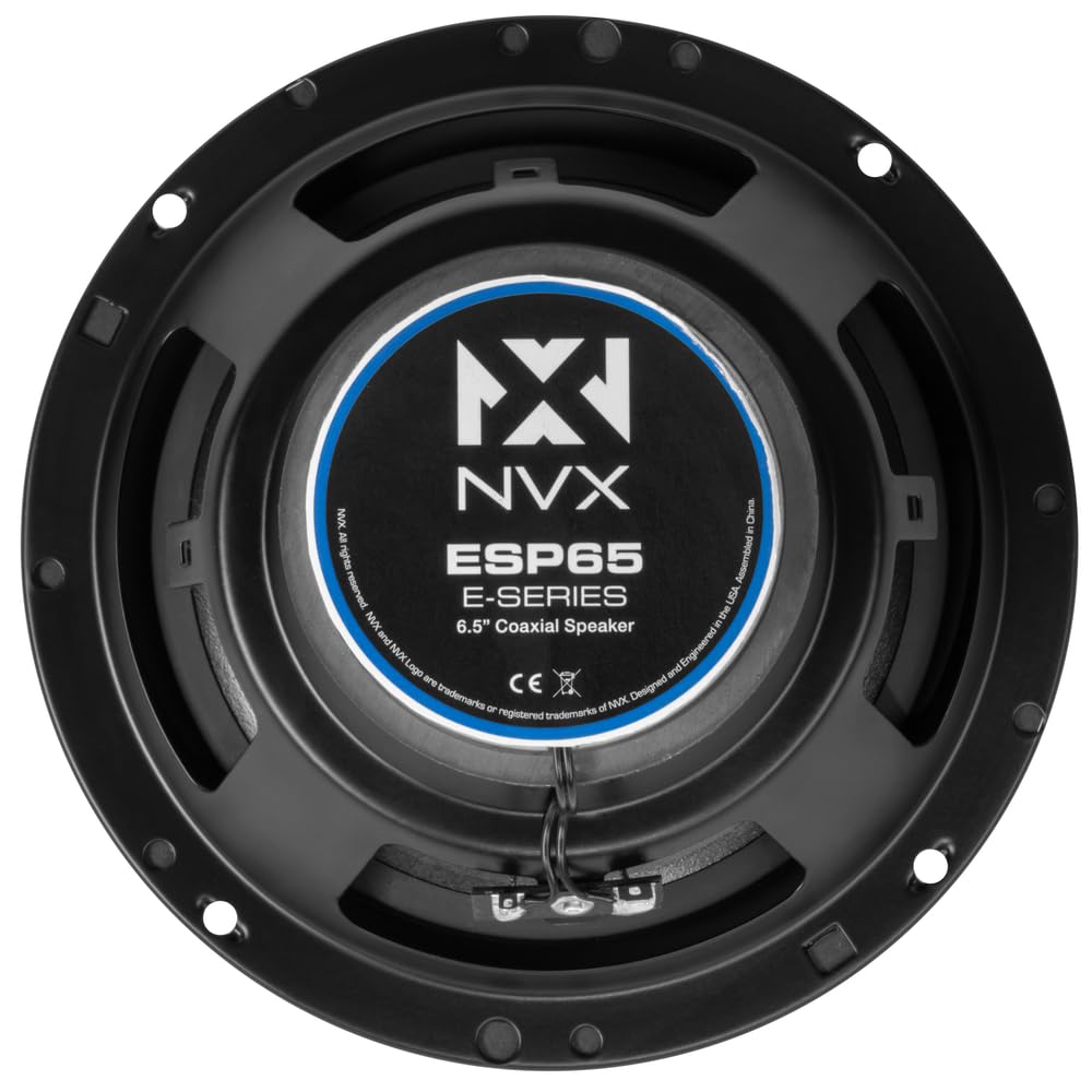 Altavoces Coaxiales NVX ESP65 de 6.5 Pulgadas Negro con Tweeters de Cúpula PEI