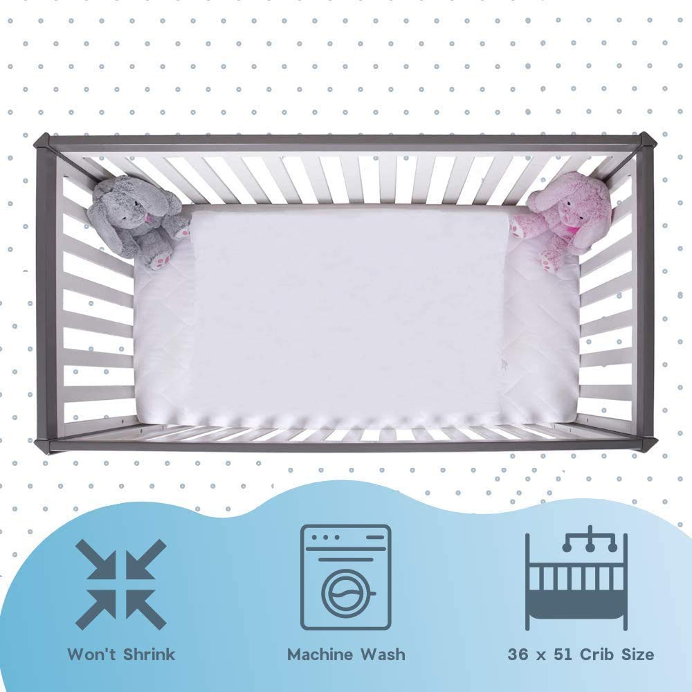 Polyfill - Edredón para cuna y cama, ligero y transpirable, para bebé (36 x 51), color blanco