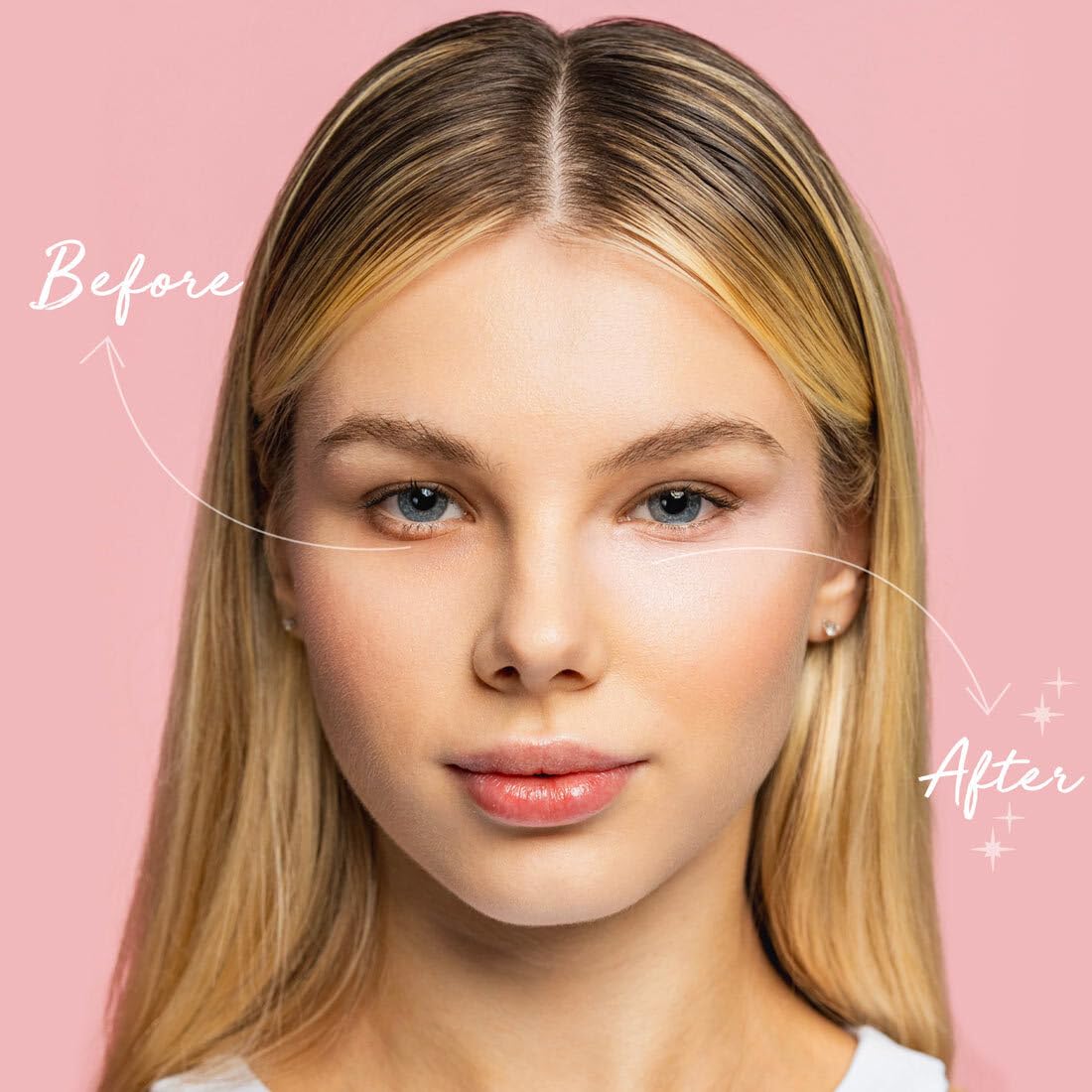 Palladio Under Eye Brightener, Conceal & Brighten Dark Circles, With Caffeine Peptides & Vitamin E, Brightens Dull, Tired Skin Color Correcting Brightener & Primer Reduces Appearance of Dark Circles