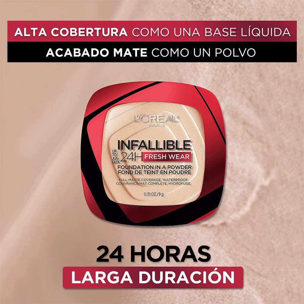 L´Oréal Paris Infallible Base de Maquillaje En Polvo y Limpiador de 177 ml