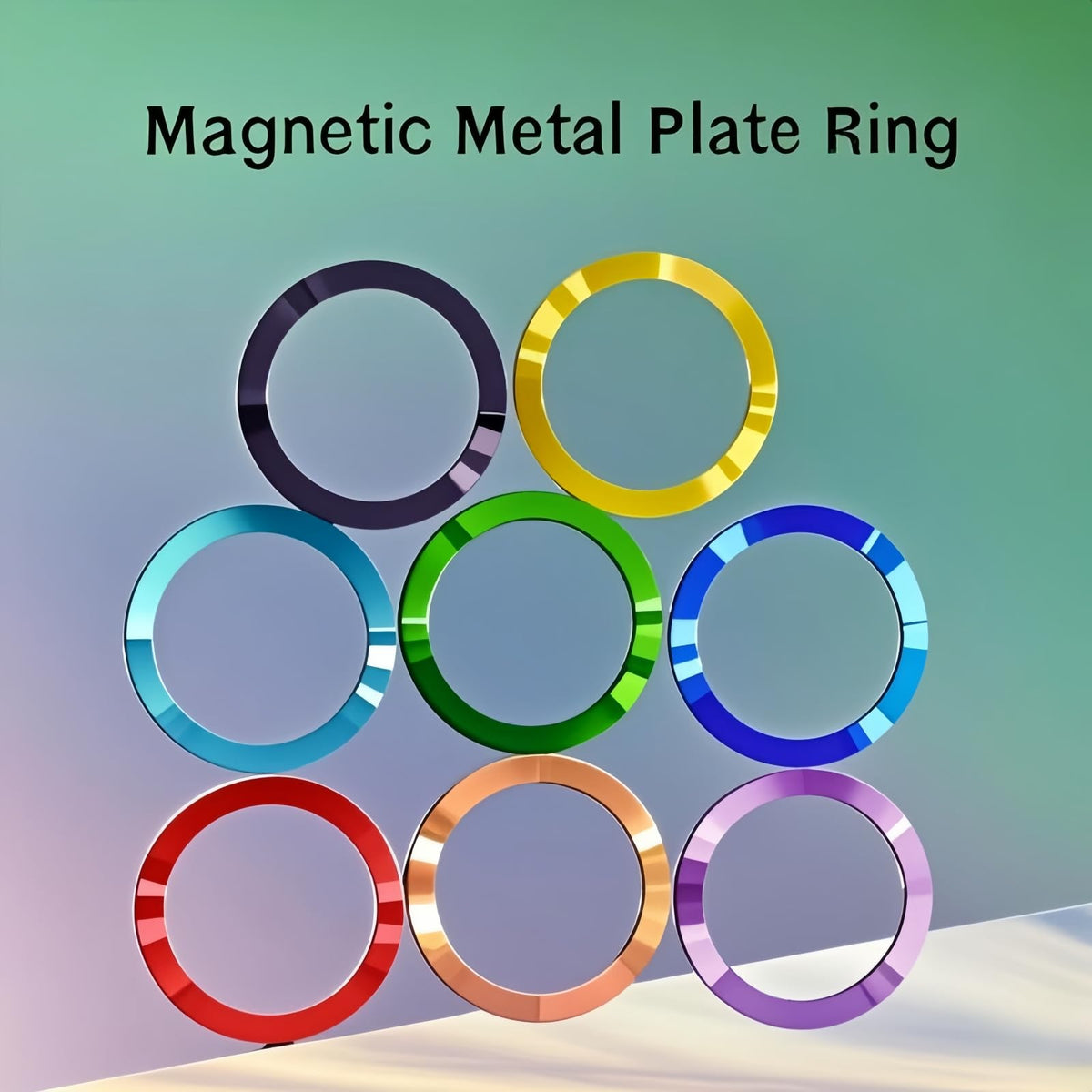 Anillos de Metal Universales Magsafe Multicolor Ultrafinos para Fundas y Carga Inalámbrica (2 Verdes + 2)