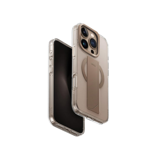 Funda para iPhone 16 Pro MAX UNIQ HELDRO MAX Taupe Dorado MagClick