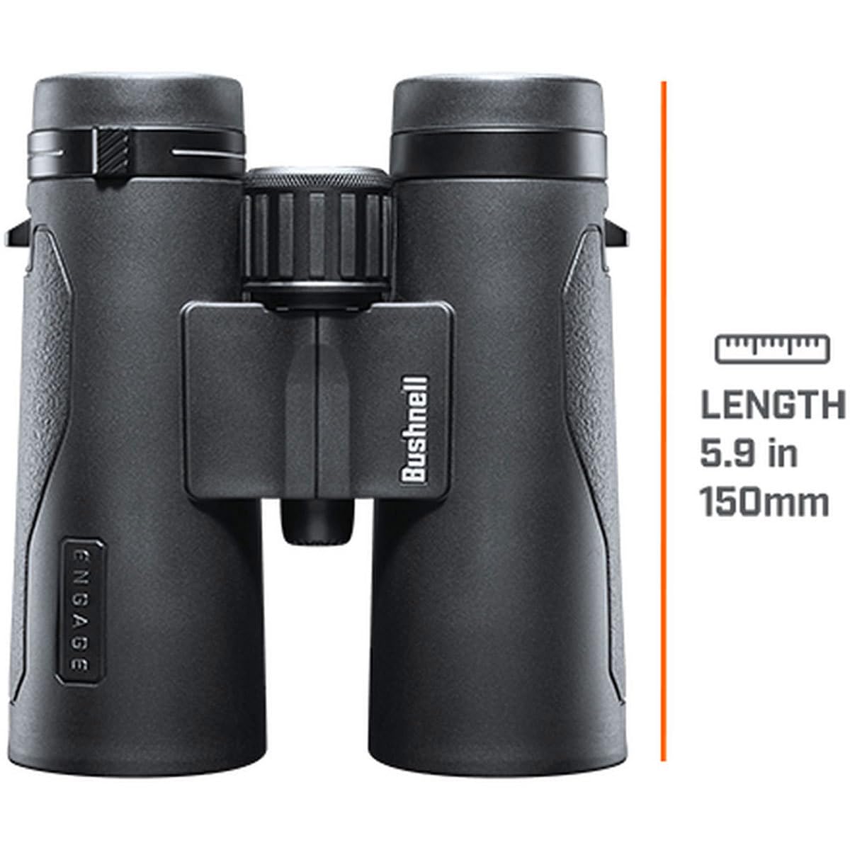 Bushnell Engage - Prismáticos de 10 x 42 mm, IPX7 Impermeables y Ligeros para Cazar, Viajar y Acampar en Color Negro