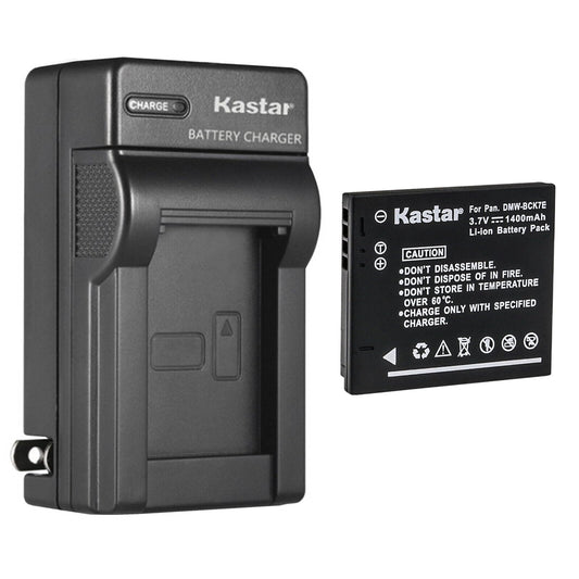 Kastar - Paquete de 1 batería y cargador de pared de CA de repuesto para Panasonic DMW-BCK7 DMW-BCK7E DMW-BCK7GK DMW-BCK7PP ACD-341, NCA-YN101F NCA-YN101G NCA-YN101H NCA-YN101J Batería, DE-A92 DE-A91B