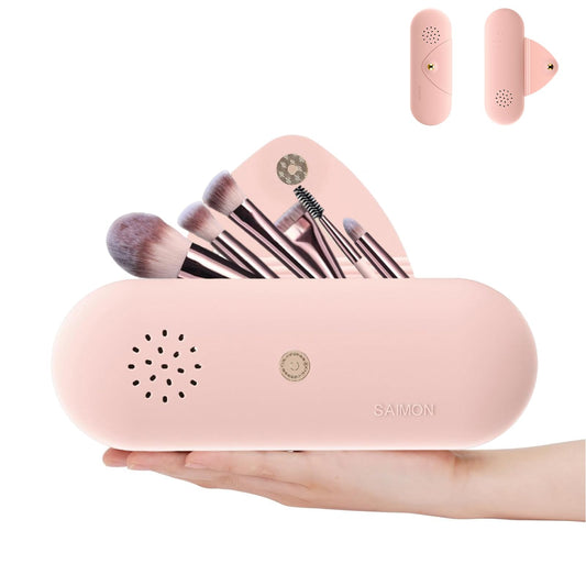 JESUS Funda para Brochas de Maquillaje,Bolsa de Maquillaje de Silicona,Rosa