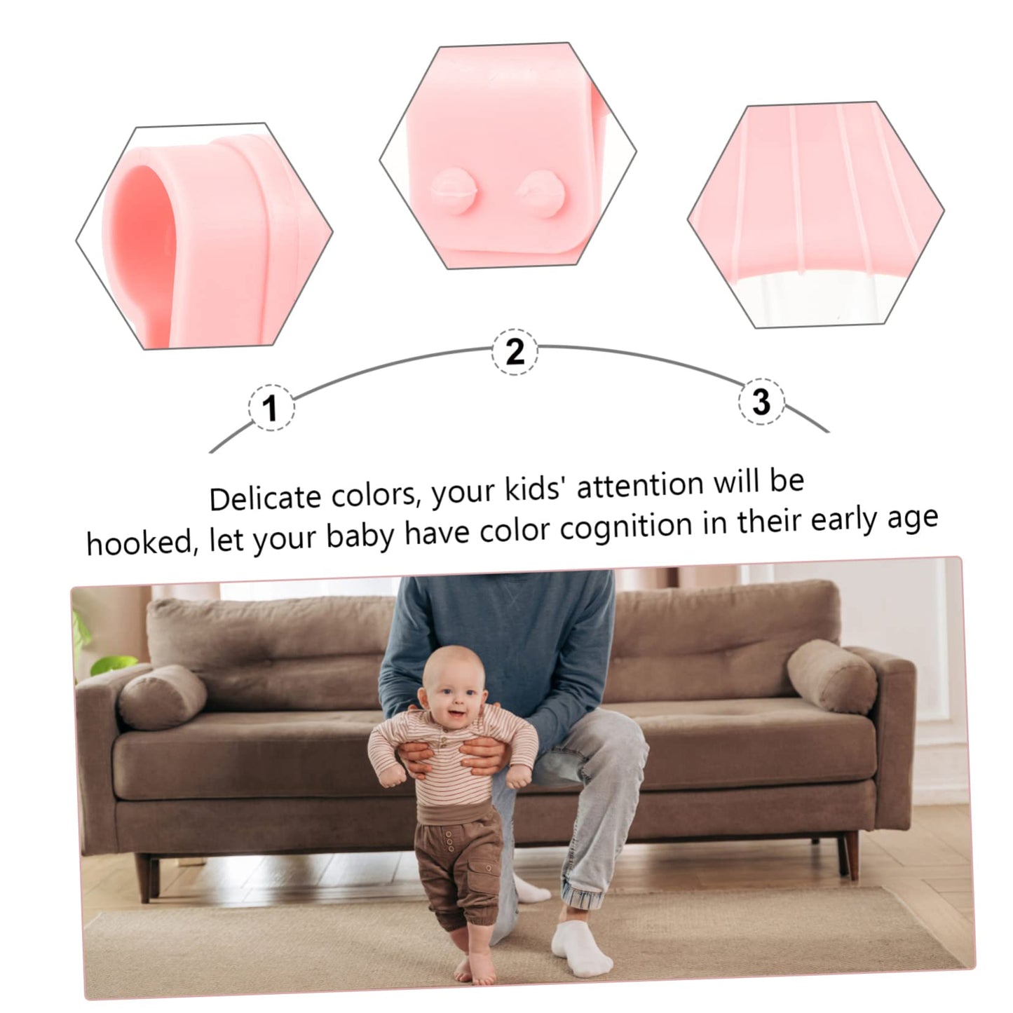 Anillos de Aprendizaje de Pie para Niños Ajustables y Asistentes de Caminata Rojos