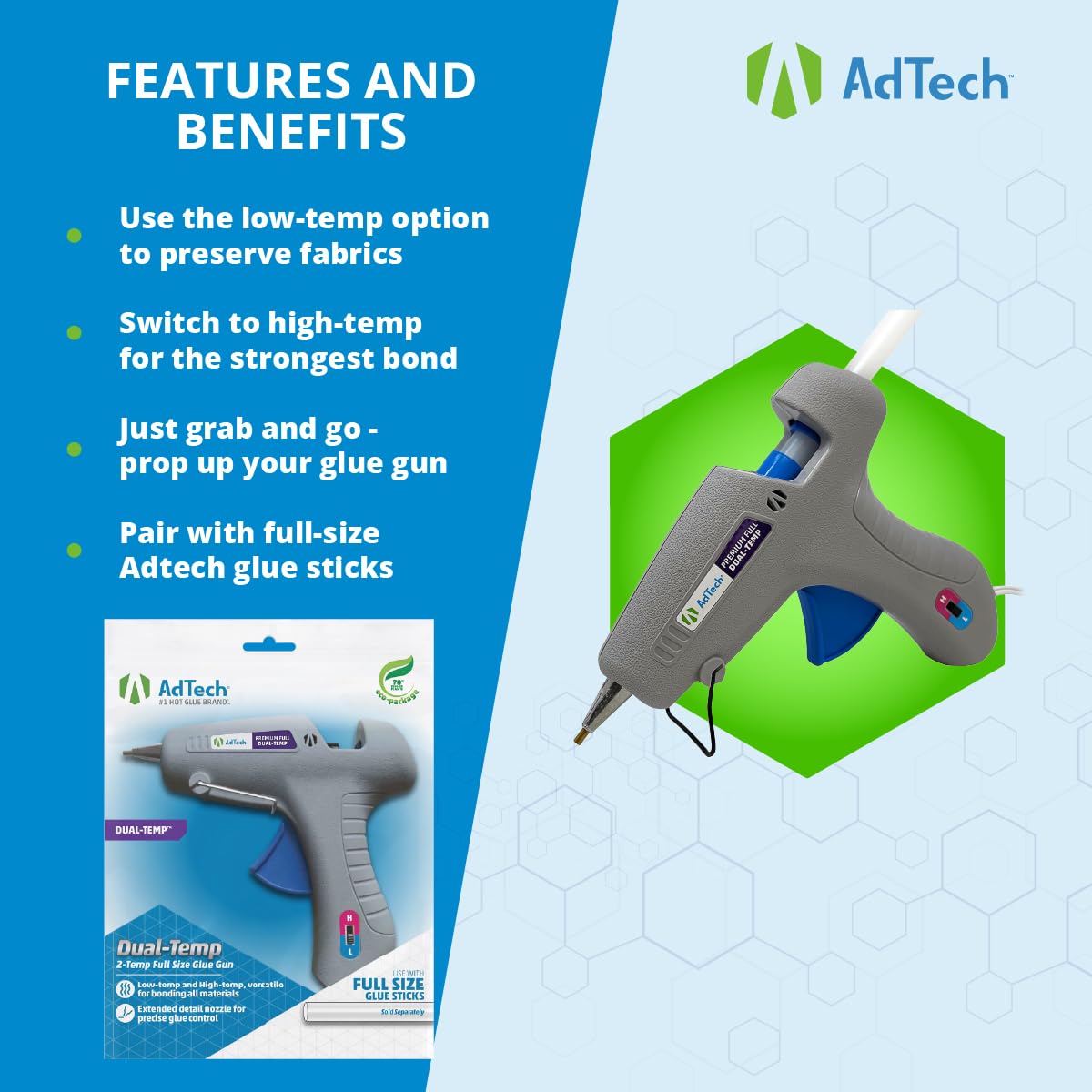 Pistola de Pegamento Adhesive Technologies 0443 Sin Cables y de Doble Temperatura