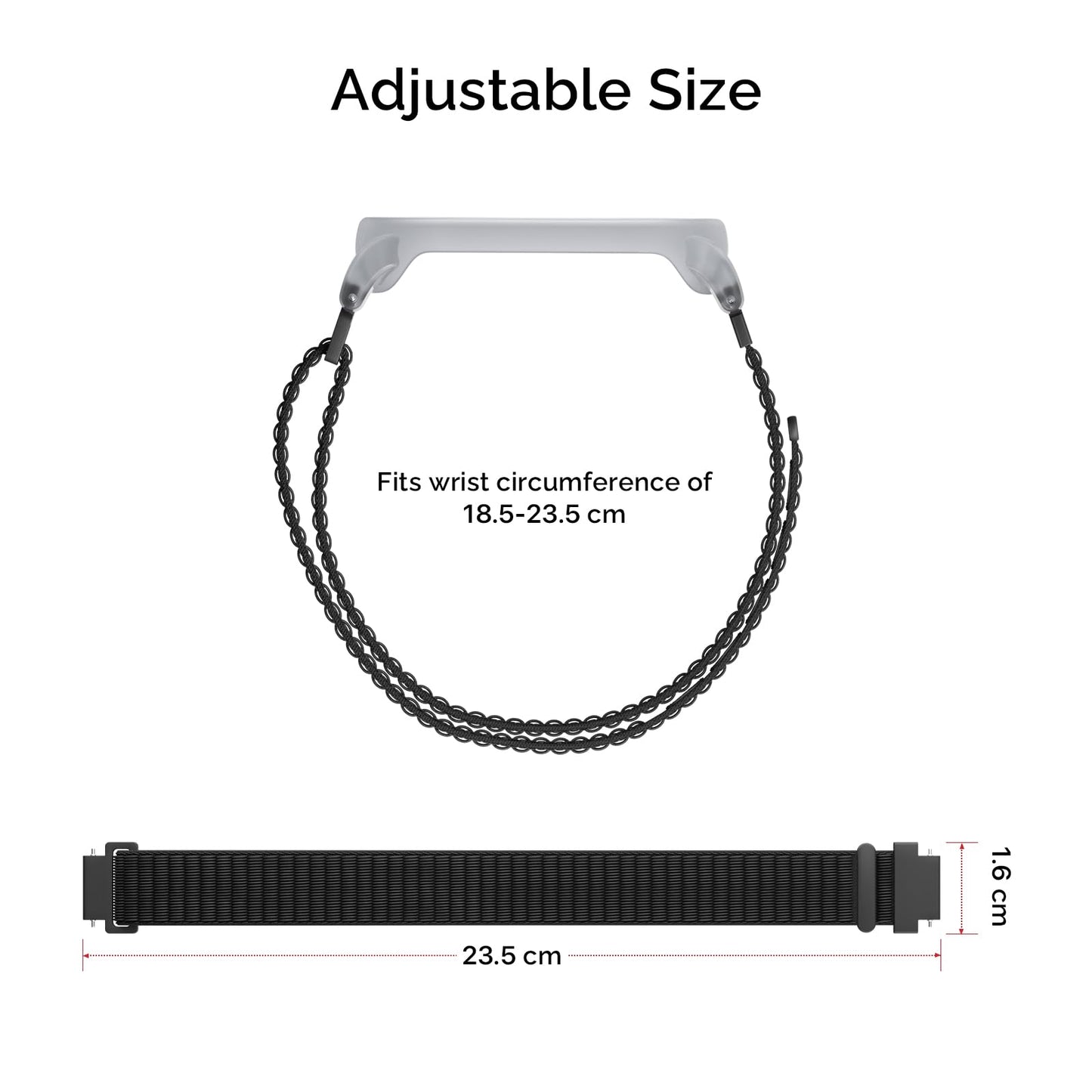 Pulsera PLAUD NotePin Nailon Ajustable Transpirable Adhesivo para la Grabadora de Voz NotePin con IA