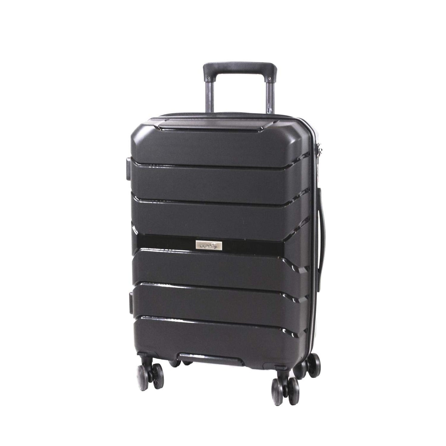 Maleta De Cabina MIGUEL PETACAS Negro Amplio Compartimento Candado Combinación 20 Pulgadas