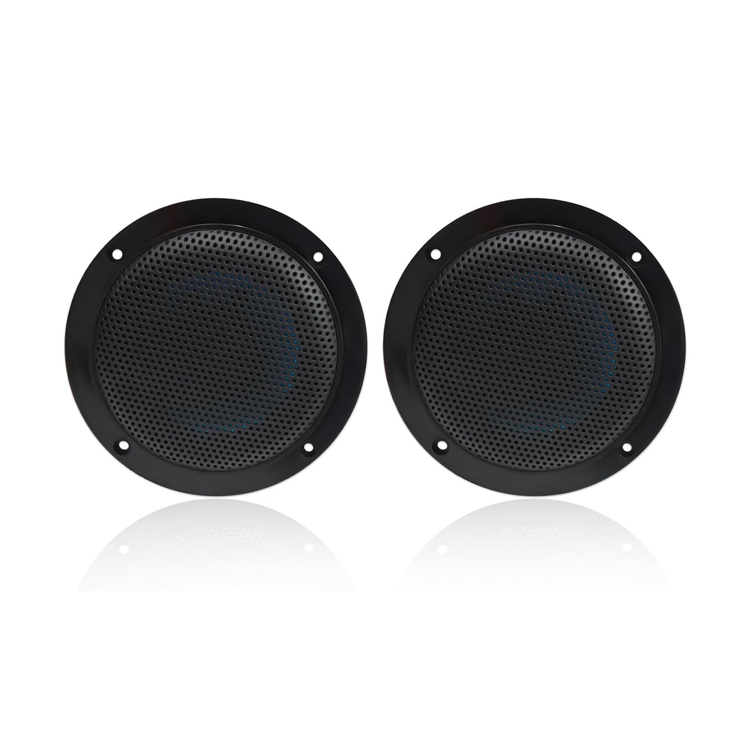 Herdio 4 Inch Heavy Duty Waterproof Marine Box Outdoor Surface Mounted Speaker for Skid Steer ATV UTV RZR Golf Cart Tractor Powersports Boat (Negro)