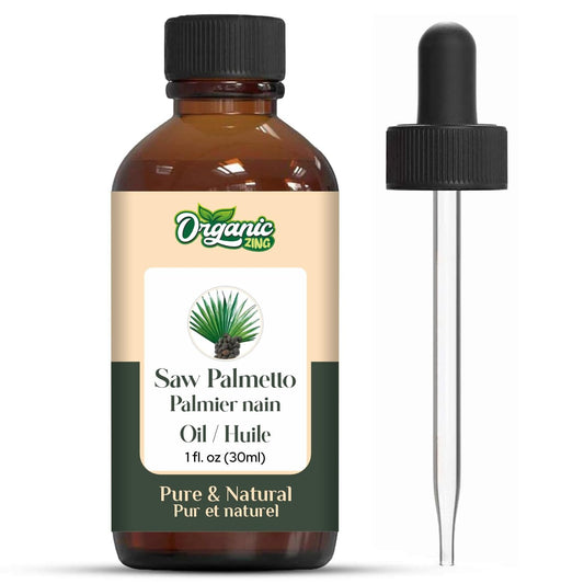 Organic Zing Saw Palmetto (Serenoa repens) Oil | Pure & Natural Carrier Oil for Aroma, Diffusers, Skincare & Haircare - 30ml/1.01fl oz