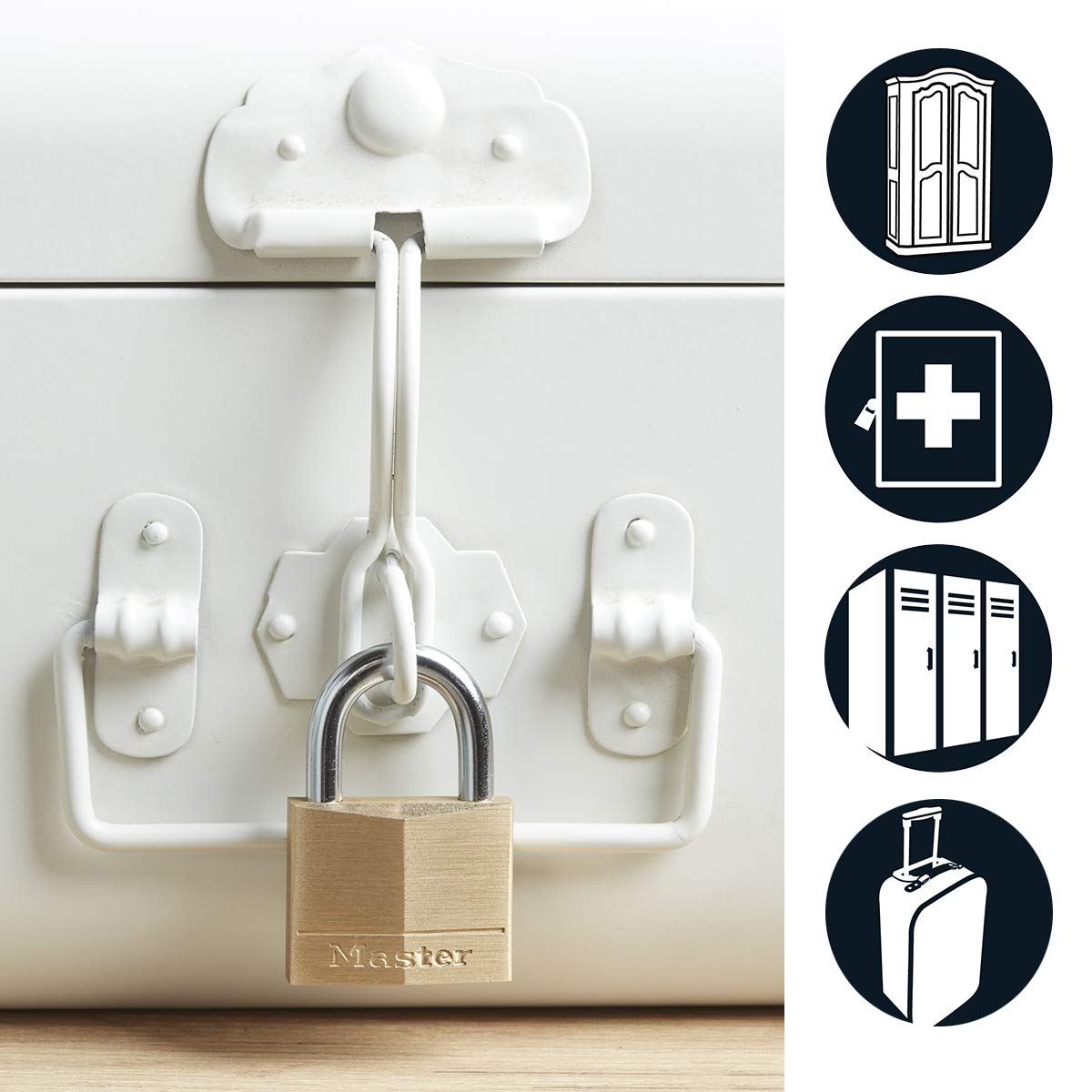Candado Master Lock de latón macizo 4 cm con llave