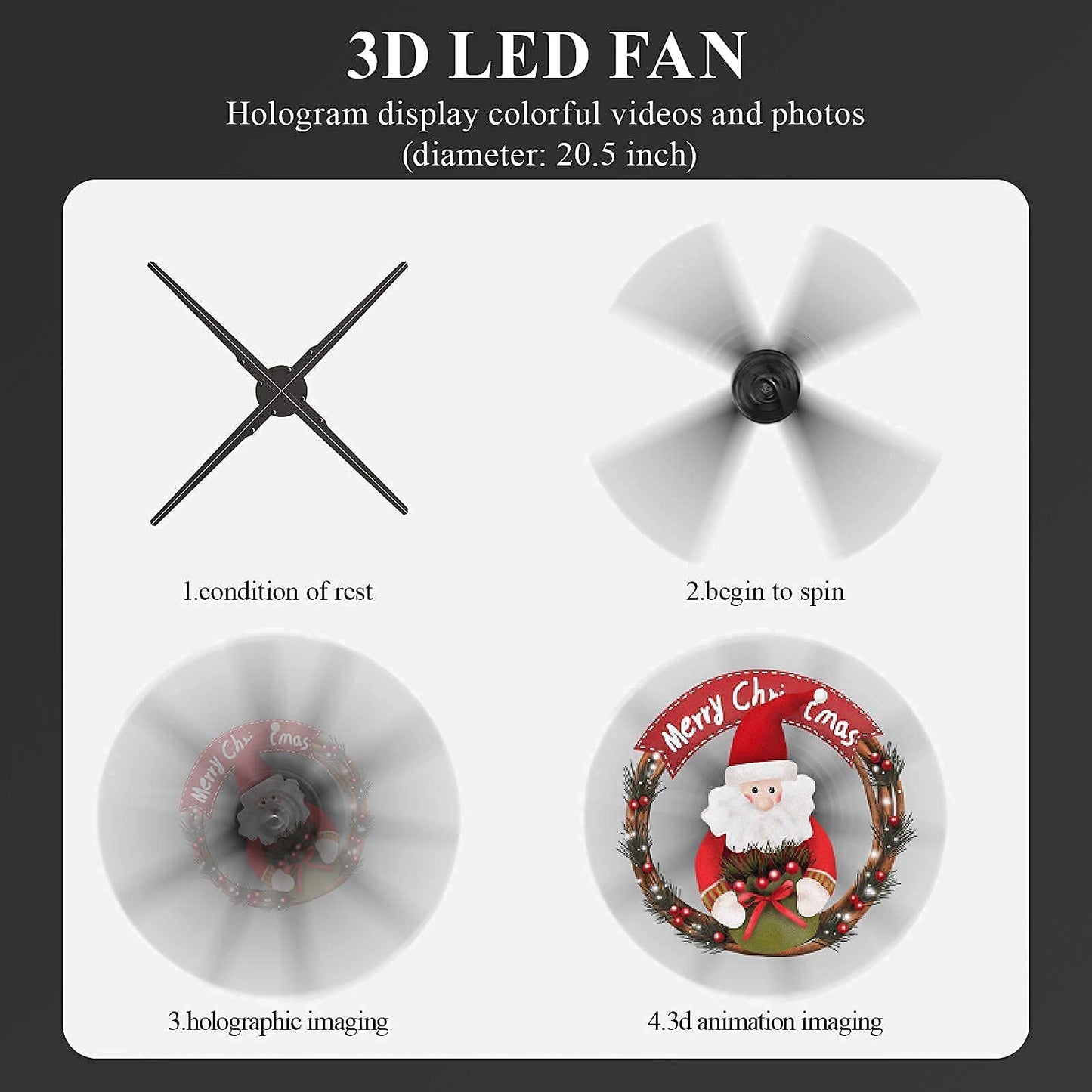 FY3D-Z7 with 51cm and WiFi,Hologram Display LED Fan 3D Holographic Video Advertisement Player,Resolution:1600X576, Good Price.