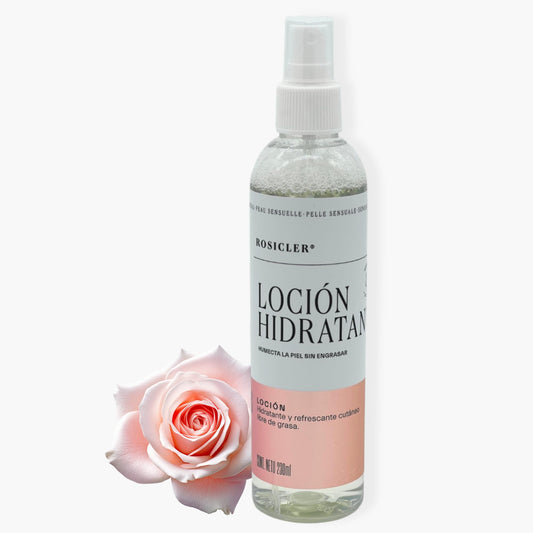 ROSICLER | Loción Hidratante 230ml | Ligera | Piel Suave | Fresca | Revitalizada | Textura No Grasa | Con Agua De Rosas | Hamamelis | Benjuí | Hidratación | Cuidado Diario