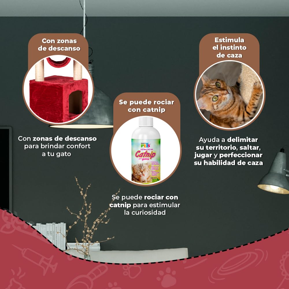 Fancy Pets Mueble/Rascador para Gato Alejandria de 92 Centímetros de Altura