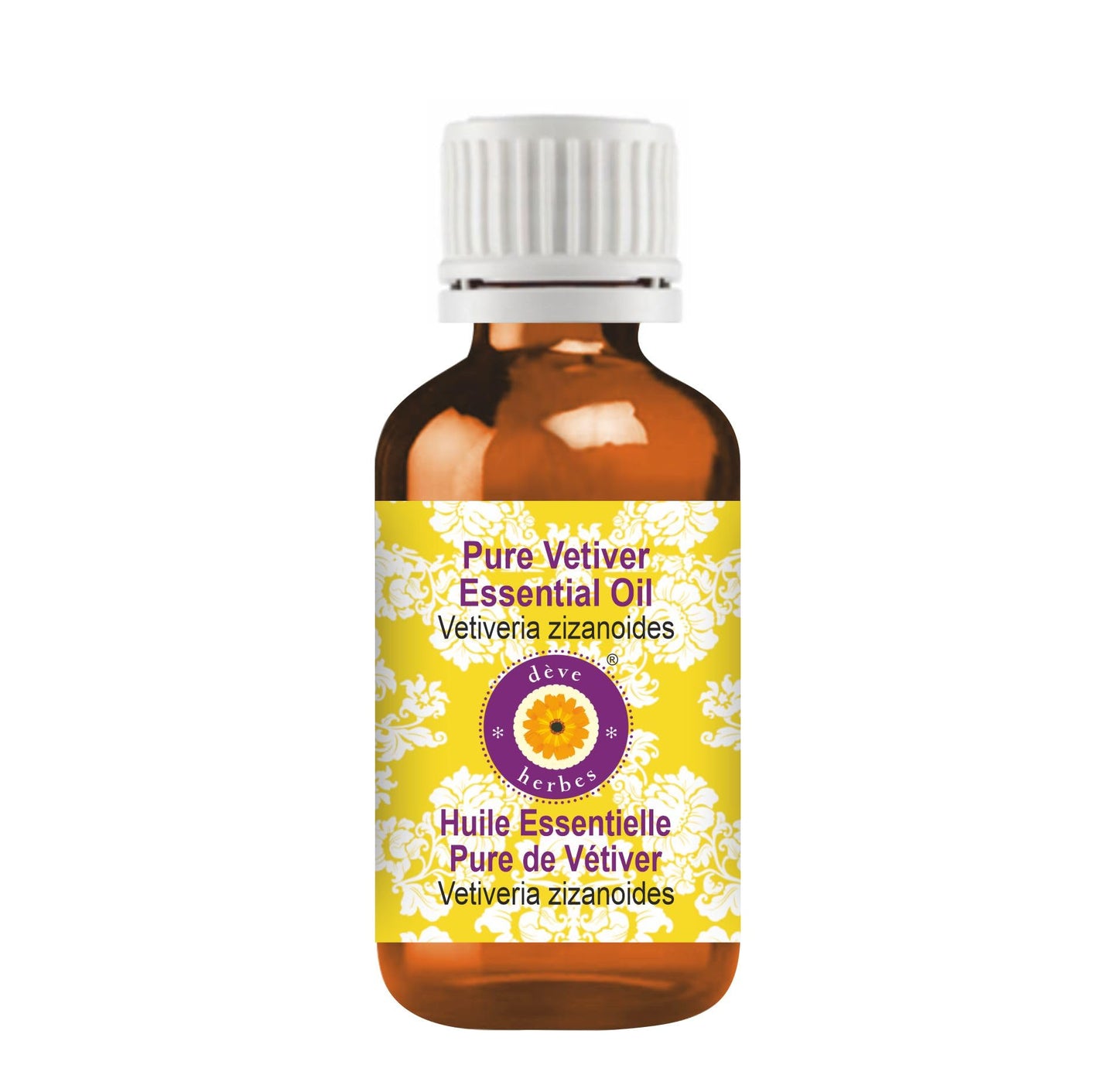Deve Herbes Aceite esencial puro vetiver (Vetiveria zizanoides) 100% natural grado terapéutico vapor 5 ml
