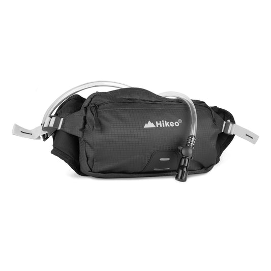 Hikeo Cangurera de Hidratación de 1.5 litros para Ciclismo, Correr y Actividades al Aire Libre, Riñonera Deportiva, Cangurera para Mujer y Hombre con Múltiples Compartimentos y Manguera Antiderrames