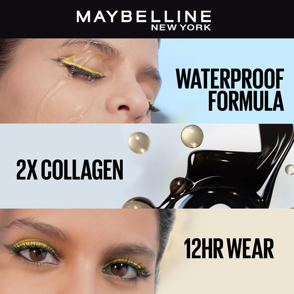 Maybelline Volume Express Colossal Mascara A Prueba de Agua, color Negro