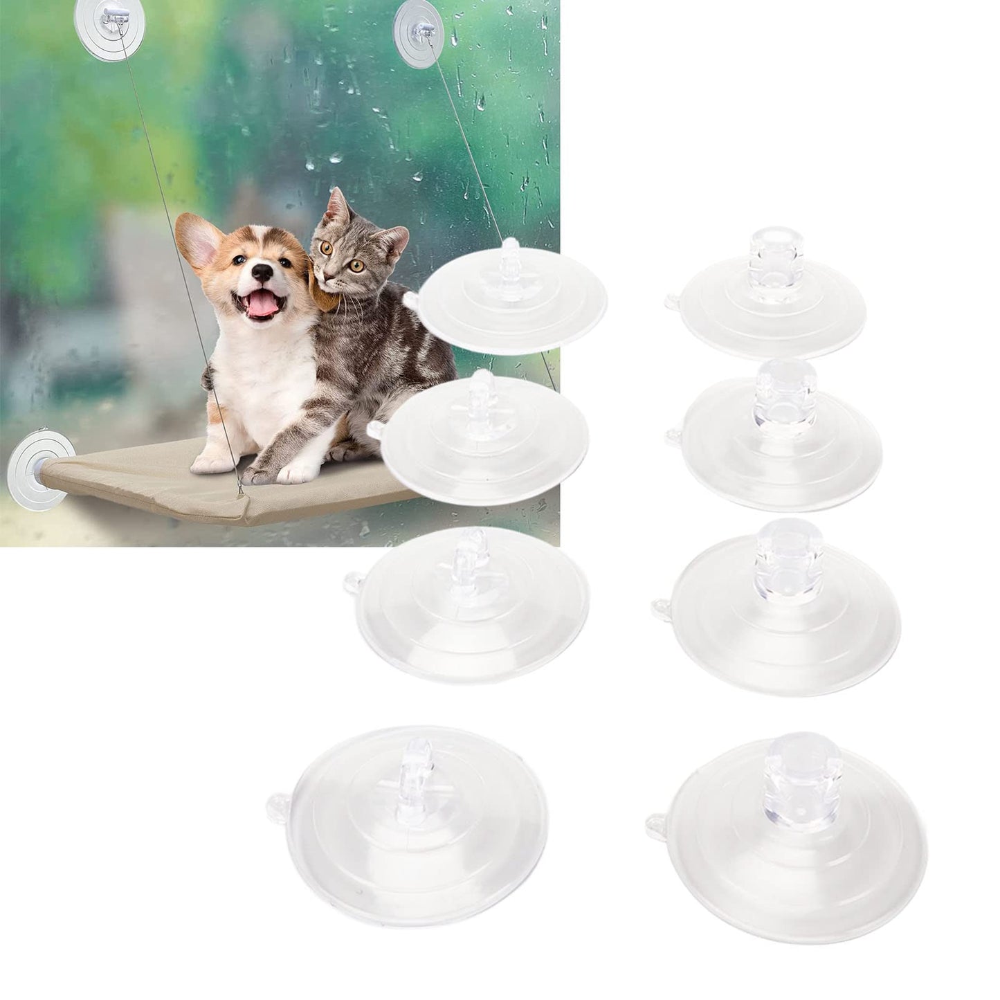 TYTOGE - Ventosas de repuesto para cama de gato, ventosa para ventana de gato, hamaca