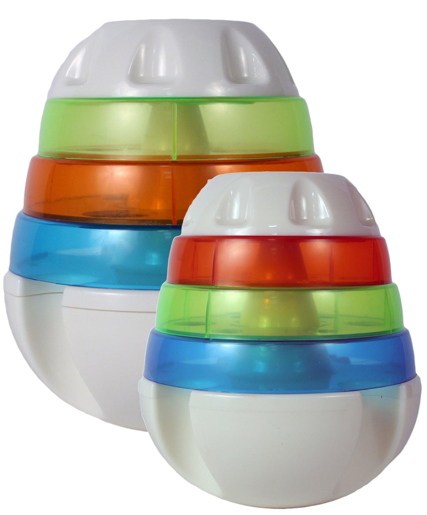 Juguetes de Torre JW Pet Company Blanco con Anillos Azul Naranja Verde para Mascotas Pequeñas