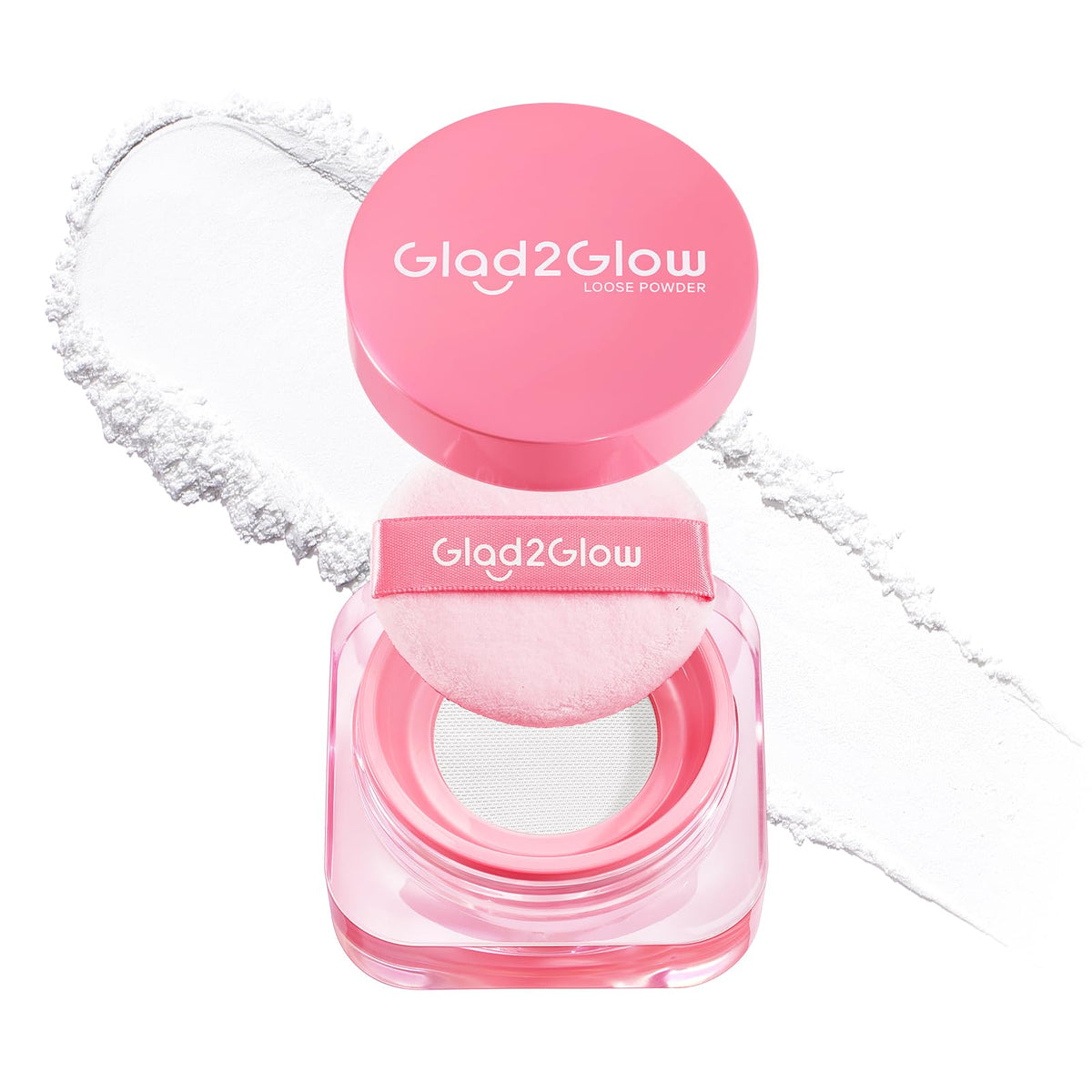 Glad2Glow base en polvo suelto, base en polvo mineral con control de grasa y larga duración, acabado de efecto difuminado para piel madura y todo tipo de piel (00 Milkshake)