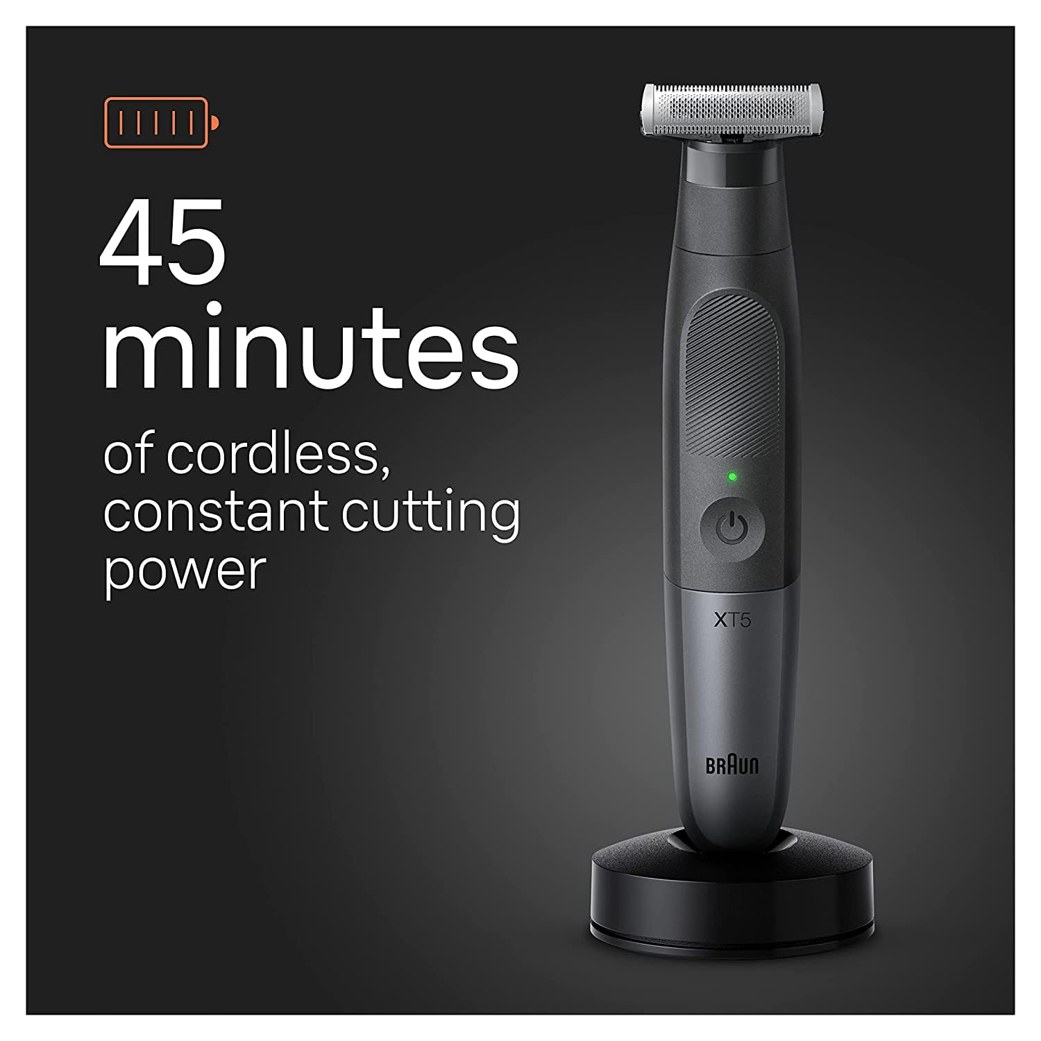 Braun Serie XT5 - Cortadora de barba, afeitadora y maquinilla de afeitar eléctrica para hombres, kit de aseo corporal para manicura, una hoja duradera, una herramienta para barbilla, cabello, ingle, axilas, XT5100