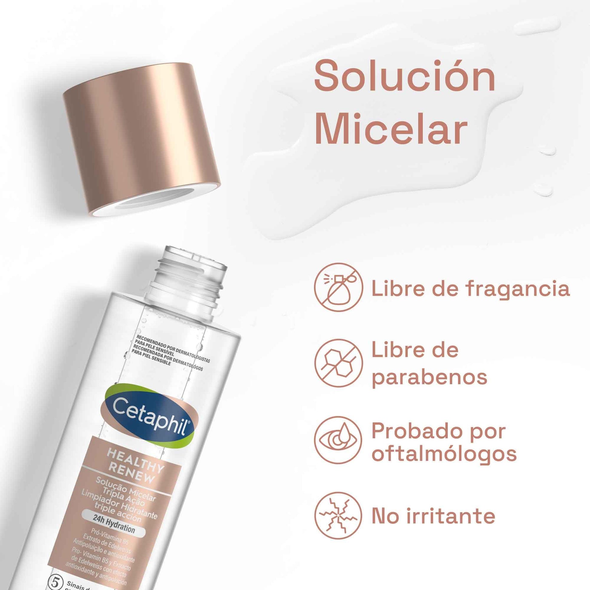 CETAPHIL HEALTHY RENEW Limpiador Hidratante Triple Acción 160 ml Limpia Profundamente Mejora la Calidad de la Piel Refina y Suaviza su Textura e Hidrata 48 hrs Sensible Recomendado por Dermatólogos