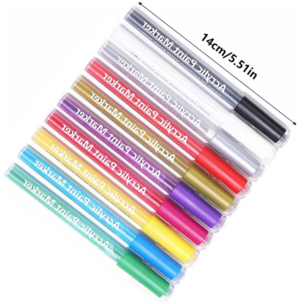 BSOON Bolígrafos en Nail Art Pens de uñas para arte en uñas - 10 colores, fácil uso